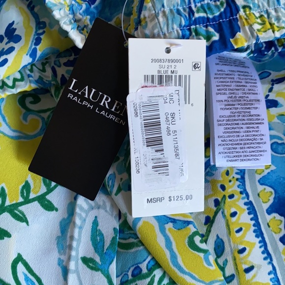 Lauren Ralph Lauren
Paisley Crepe de Chine Wide-Leg Drawstring Pants - Picture 13 of 15